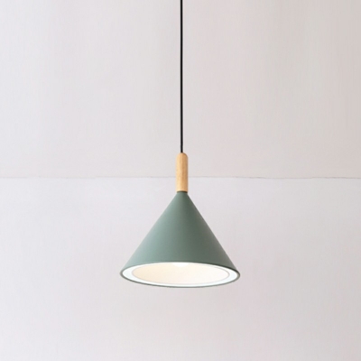 Nordic Style Macaron Hanging Light Cone Shaped LED 2-Lights Pendant Light for Dinning Room Bar