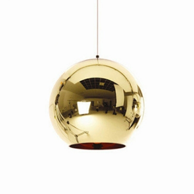 Platting Glass Globe Hanging Light Modern Style Minimalisma Pendant Light for Dinning Room Bar