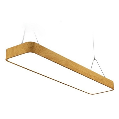 1-Light LED Hanging Light Kit Suspended Lighting Fixture Wood Hanging Light Fixtures
