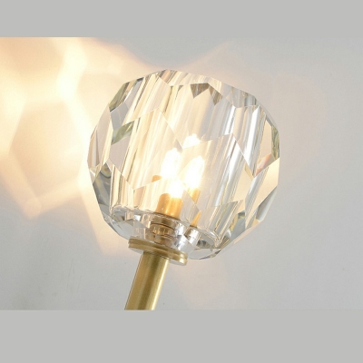 Armed Wall Sconce Light Post-Modern Nordic Glass and Metal Shade Wall Light for Bedroom