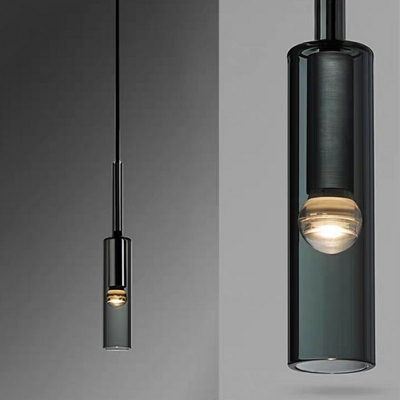 Bottle Shape Hanging Lamp Nordic Style Crystal 1-Light Suspension Light for Hotel Hall Corridor