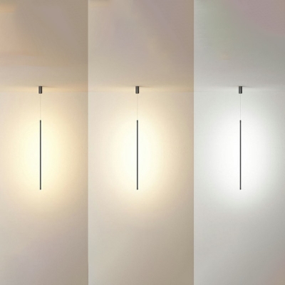 LED Nordic Pendants Light Fixtures Black Metal Contemporary Minimalist Ceiling Light for Bedroom