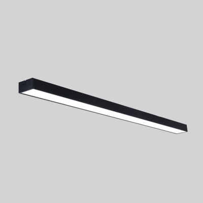 Linear Flush Mount Light Contracted Modern Metal and Acrylic Shade LED Light for Office
