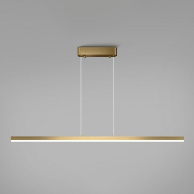 Linear Shade Island Light Fixture Modernist Metal 39