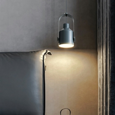 Metal Jar Lampshade Pendant Light Kit Single Light Suspension Lamp with Handle
