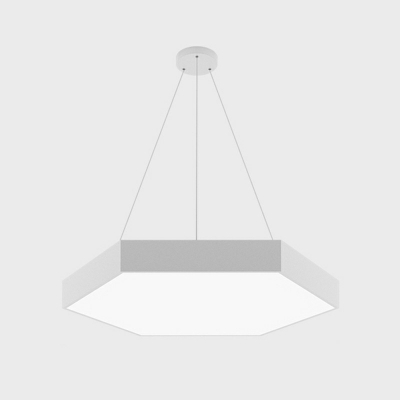 Modern Metal LED Pendant Led Arcylic Hexagon Shape Natural Light Office Meeting Room Workshop Corridor