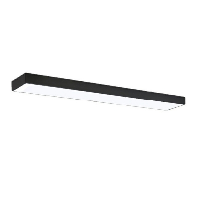 Modern Minimalist Pendant Light Black Rectangular Linear Office Light Simplicity Hanging Light Fixtures