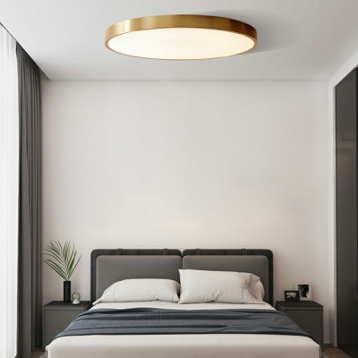 Modern Simple Geometric Circle Metal Ceiling Lamp Adjustable Led for Hall and Bedroom
