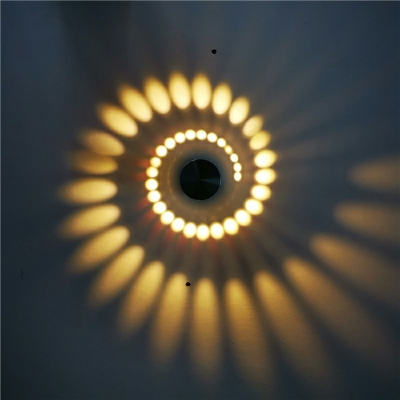 Modern Style Creative Spiral Wall Sconce Light Square Shade RGB Color Wall Lamp for KTV Corridor
