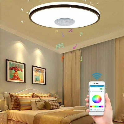 Modern Style LED Flush Mount Ceiling Light Wireless Mobile Phone Control Ceiling Light  for Living Room