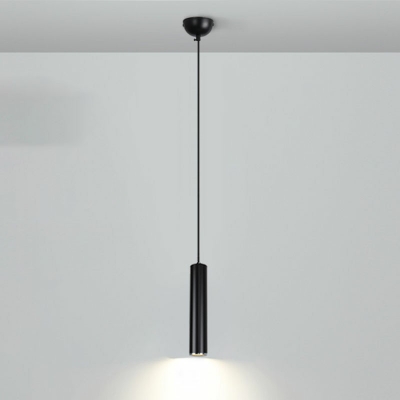 Modern Style Metal Hanging Light Cylinder Acrylic Pendant Light for Bedside Bar