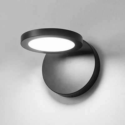 Modern Style Ring Shaped Wall Lamp Metal 1 Light Wall Light for Bedroom