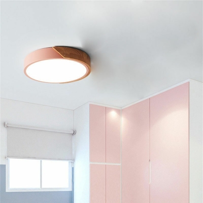 Modern Style Round Shaped Flush Mount Light Acrylic 1 Light Ceiling Light for Living Room