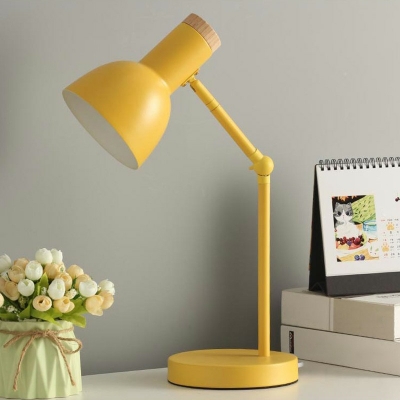 Modern Swing Arm Table Lamp Metal Single Light Adjustable Desk Lamp for Study Room