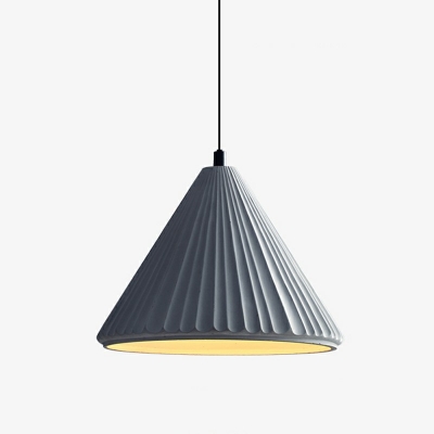 Nordic Style LED Hanging Light Industrial Cement Cone Pendant Light for Study Dinning Room