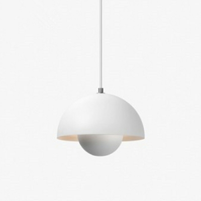 Single Light Ceiling Lamp Metal Hanging Lights in Contemporary Minimalist Style