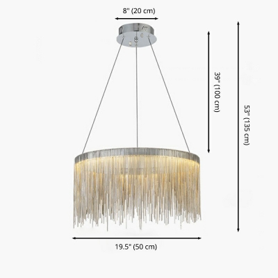 Tassel Shape Hanging Light Kit Crystal Chandelier for Living Room Hotel Lobby