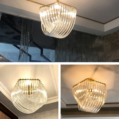 Tassel Shape Hanging Lights Design Chandelier for Living Room Hotel Lobby