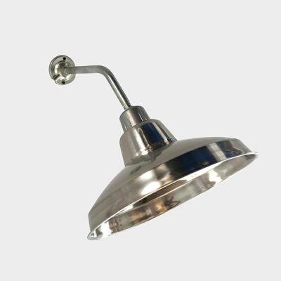 1 Light Task Wall Sconce Stainless Steel Industrial Wall Lamp in Sliver