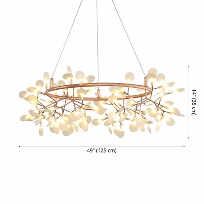 Contemporary Chandeliers Round Firefly Ceiling Chandelier for Dining Room Bedroom