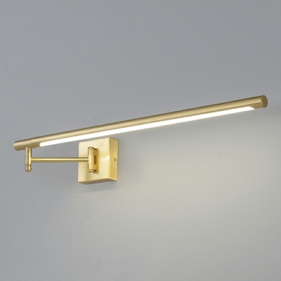 Minimalist Simple 1-Light Linear Mirror Front Lamp Acrylic Shade LED Bathroom Wall Mounted Light Fixture