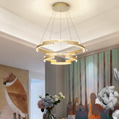 Modern Hanging Lights Metal Chandelier for Living Room Dining Room