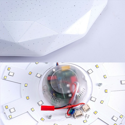 Modern Simplicity Drum Shape Flush Mount Ceiling Light Fixture LED White Indoor Flushmount Lighting