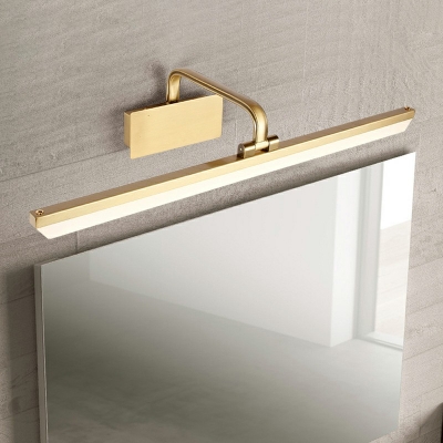 Modern Simplicity Style Thin-Line Wall Mounted Light Bronze Metal LED 1-Light Wall Lamp for Bathroom