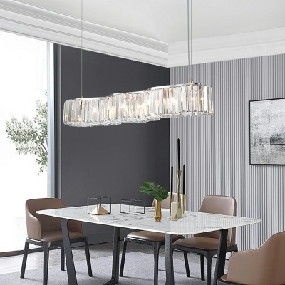Modern Style Chandelier Lighting Fixtures Crystal Hanging Ceiling Light for Living Room Bedroom Dining Room