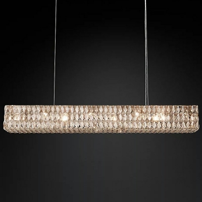 Modern Style Hanging Lights Crystal Chandelier Light Fixture for Living Room Bedroom Dining Room