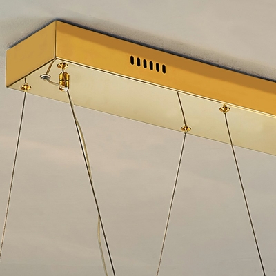 Modern Style Island Chandelier Lights Crystal Hanging Ceiling Light for Living Room Bedroom Dining Room