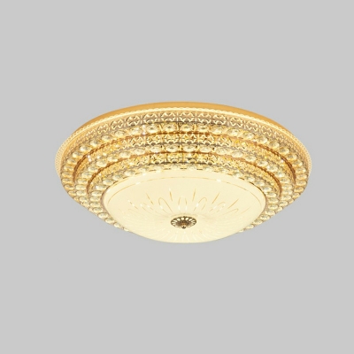 Multi Tier Ceiling Lamp Contemporary Crystal LED Ceiling Mount Light in 3 Colors Light