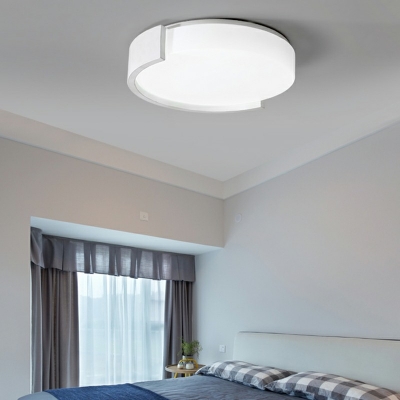 Nordic Circle Flush Ceiling Light Metal Bedroom Arcylic Shade 4