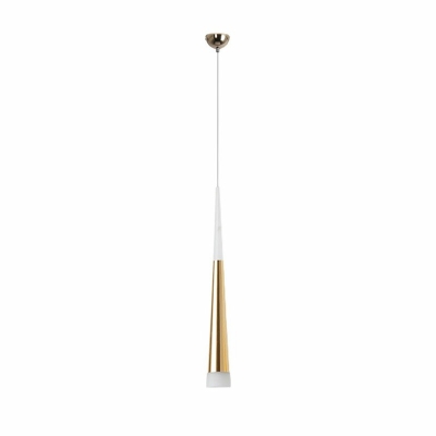 Platting Metal Acrylic Hanging Light Modern and Simple Cone Pendant Light for Bar Bedside