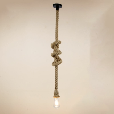 Simplistic Ceiling Light Rope-Hung Pendant Swag Lamp Mini Pendant