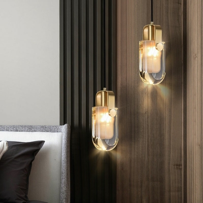 1-Light Contemporary Hanging Light Fixtures Pendant Light Kit with Crystal