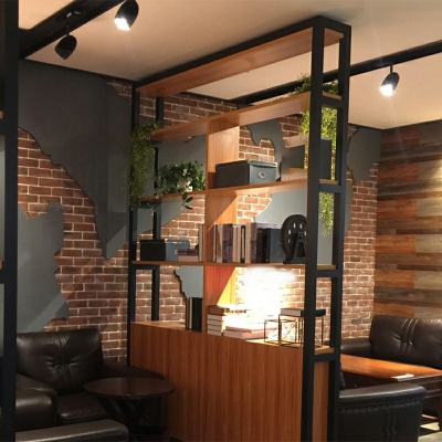 3 Head Tube Living Room Ceiling Track Lighting Metal Modernism Semi Flush Light Fixture with Iron Shade