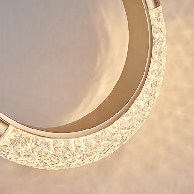Acrylic LED Suspension Pendant Pendant Light Fixture in Single Light,Gold