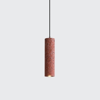 Cylinder Modern Style Hanging Light Cement Minimalisma Pendant Light for Bar