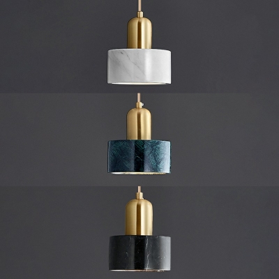 Cylinder Shape Hanging Lamp Nordic Style Stone 6