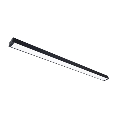 Linear Flush Mount Light Contracted Modern Metal and Acrylic Shade LED Light for Office