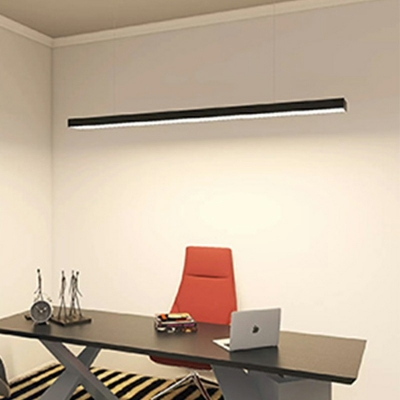 Linear Hanging Light Kit Fixture 1-Light Ceiling Suspension Lamp Meeting Room Modern