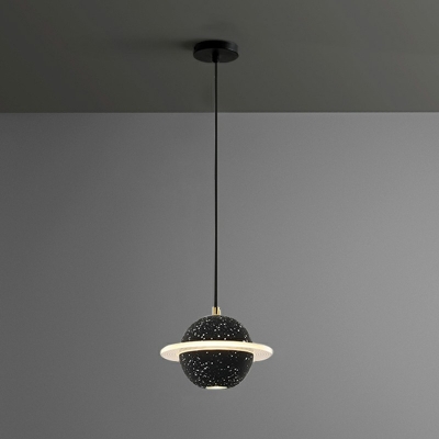 Minimalist Style Hanging Light Goble Single Light Pendant Light Kit with Stone