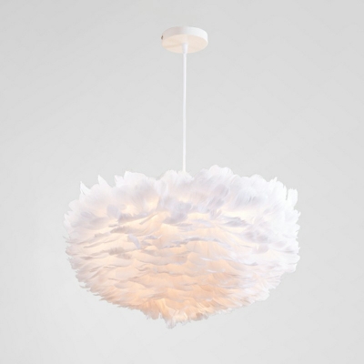Modern Hanging Lights Feather-shaped Hanging Light Kit for Living Room Children's Room