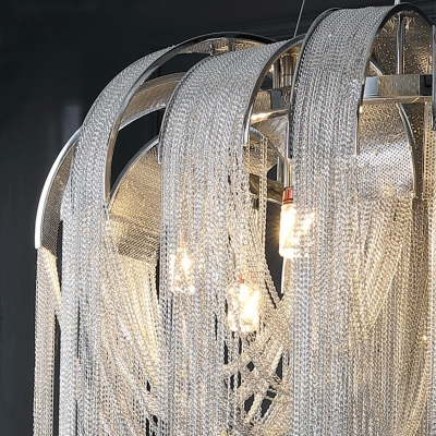 Postmodern Style Hanging Light Kit Tassel Shape Chandelier for Bedroom