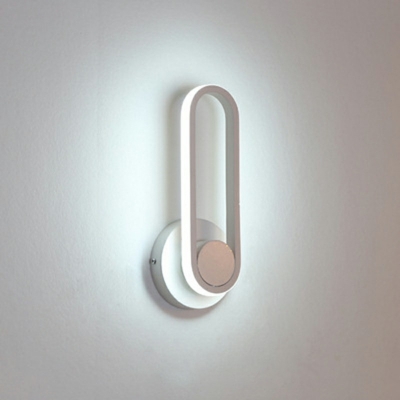 Rotatable Oval Wall Mount Reading Light Metal Modern Indoor Wall Sconce Light for Bedroom