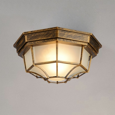 Single Pendant Lights Metal Flush Mount Ceiling Light in Industrial-Style