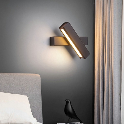 1 Light LED Rotatable Wall Sconce Light Modern Metal Wall Mount Lamp for Sleeping Room