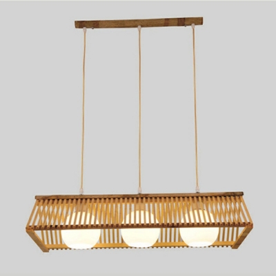 3-Light Industrial Pendant Lighting Cottage Style For Kitchen Island in Brown