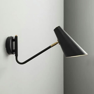 Armed Wall Sconce Light Post-Modern Metal Shade Wall Light for Bedroom